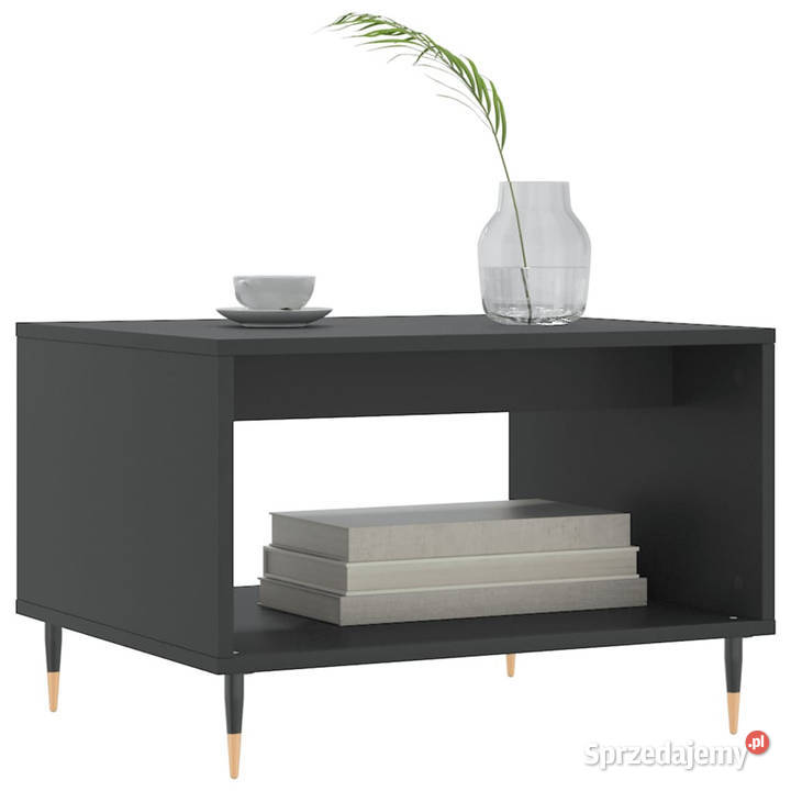 Stolik kawowy czarny 60x50x40 materiał Warszawa