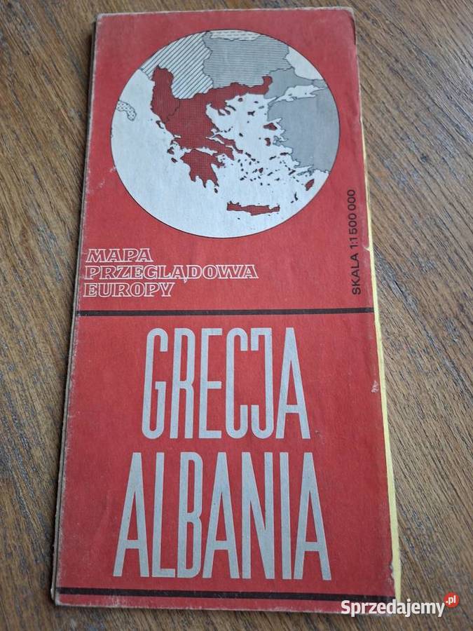 Grecja Albania mapa przeglądowa Europy 11 500 Kraków