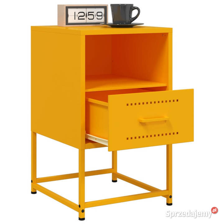 Szafka nocna musztardowa 36x39x605 stal WM846560 Warszawa