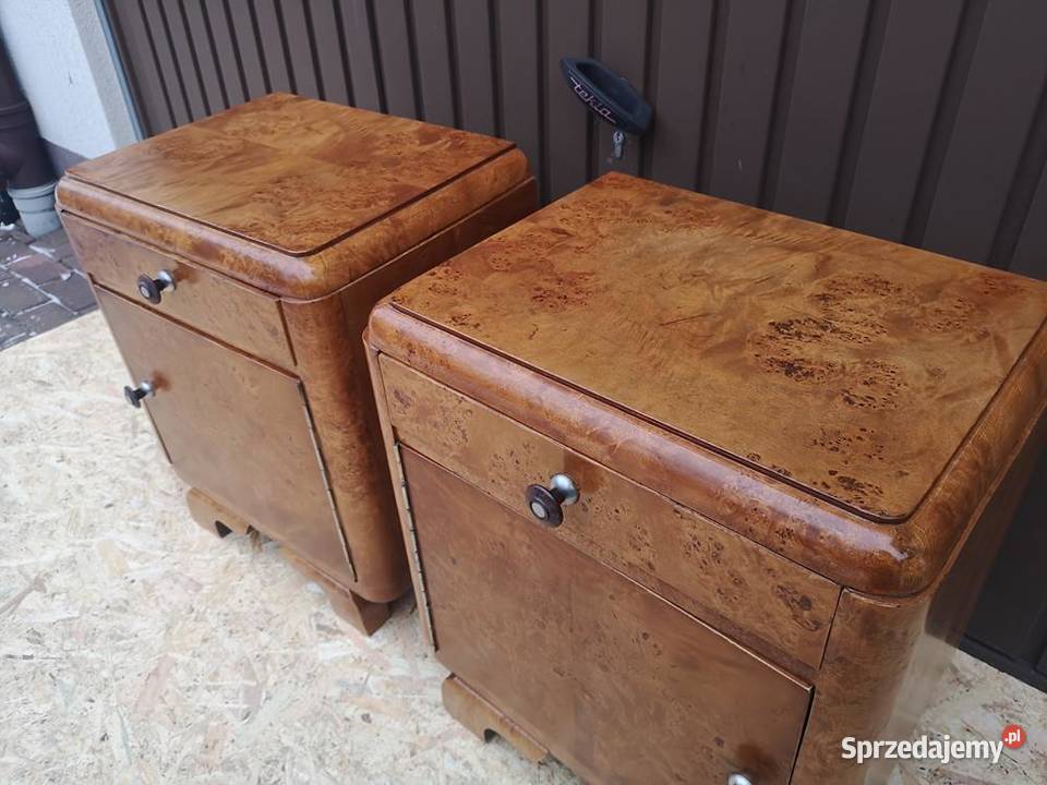 Stoliki Szafki Nocne Art Deco Stare Antyk Swarzędz