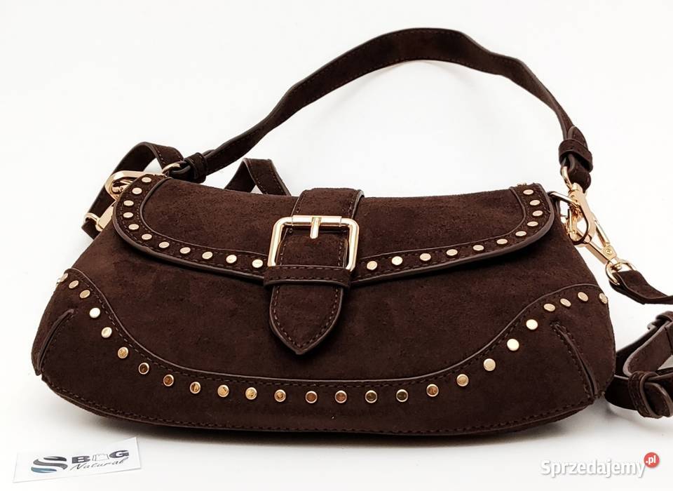 Torebka Flora CO Paris Zamsz Brązowa Czekoladowa Warszawa sprzedam