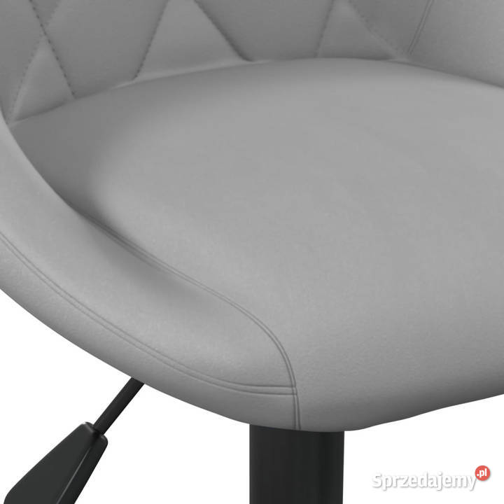 Krzesło stołowe jasnoszare obite aksamitem Krzesła Warszawa