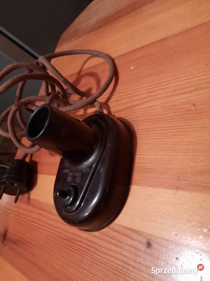 Retro bakielitowa lampka z lat 50 tych Lubań