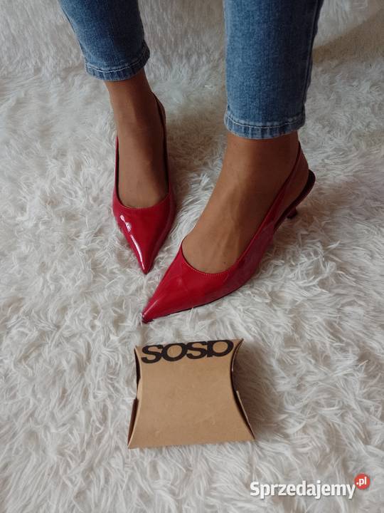 40 ASOS Design Czerwone czółenka z odkrytą piętą Kraków