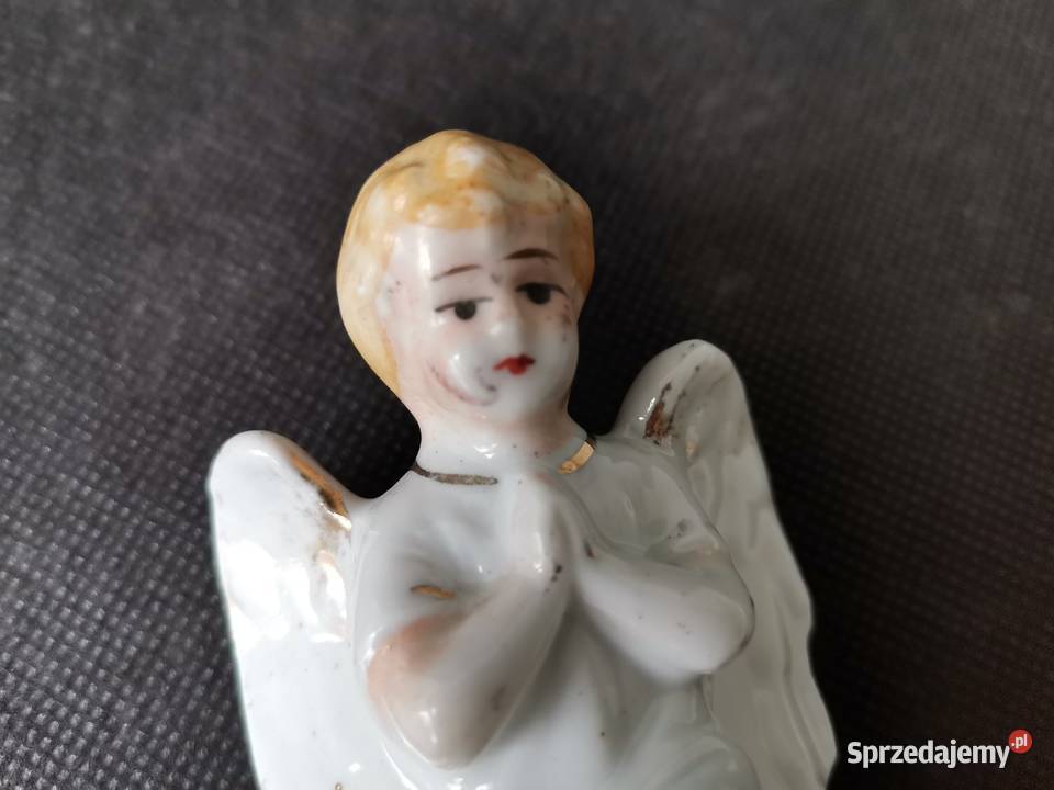 Stara przedwojenna mała figurka Śląski Anioł Katowice