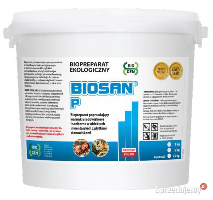 BIOSAN P 5 upłynnia gnojówkę usuwa odory Pozostałe Zahajki