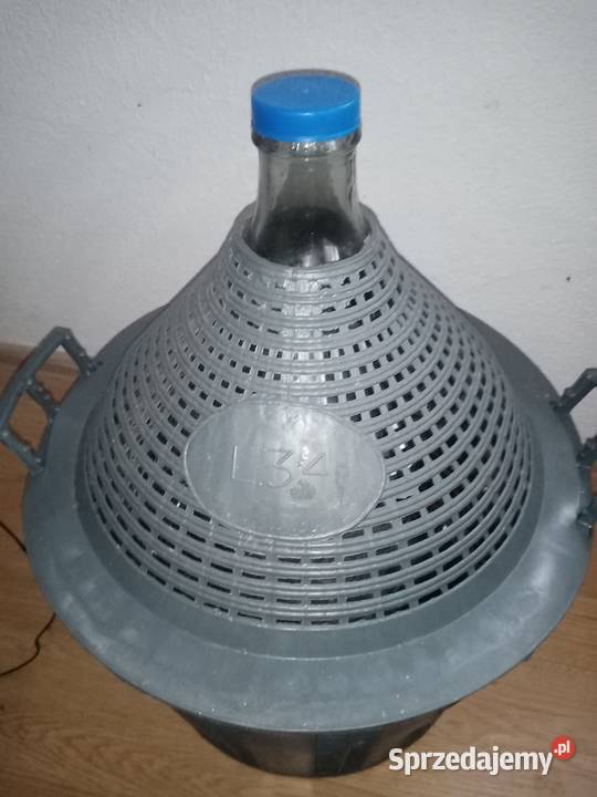 Butla na wino 34litry z koszem opolskie Korfantów