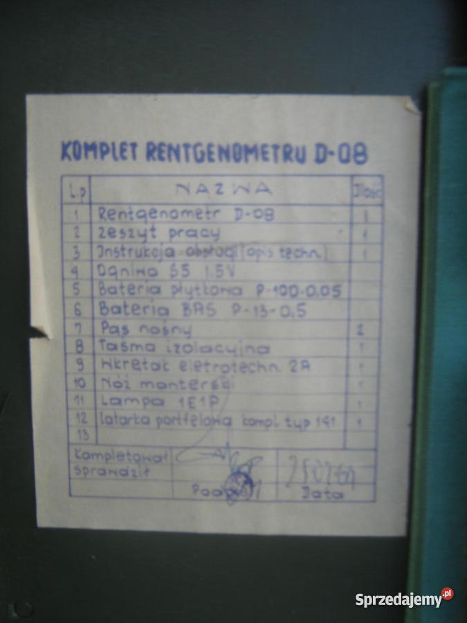 rentgenometru D08 Antyki Nowa Sucha