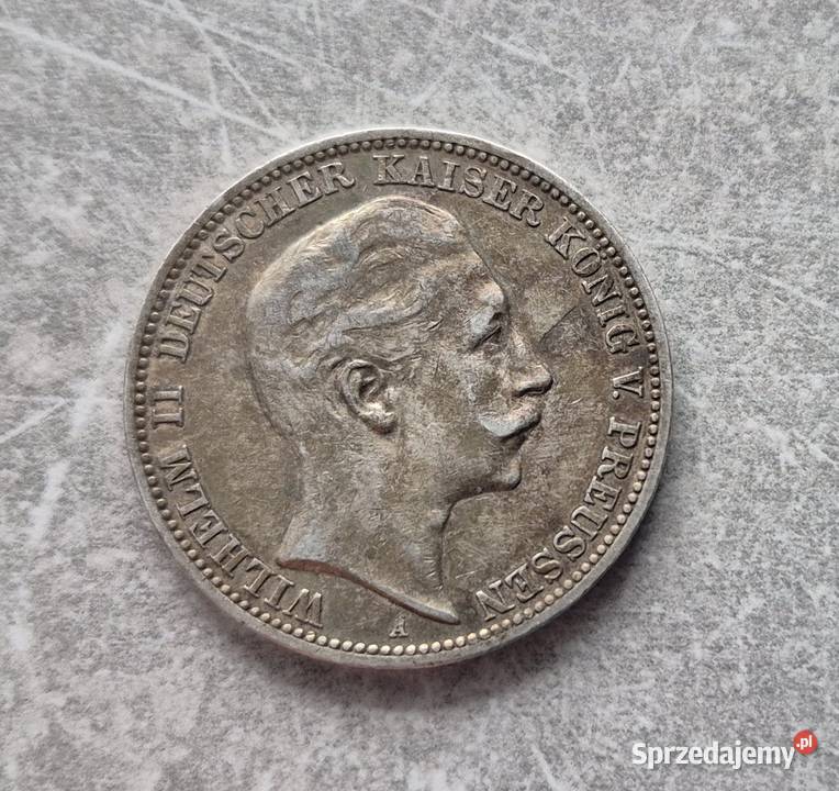 67 NIEMCY PRUSY srebro 3 Marki 1912 r A łódzkie Wola Kruszyńska