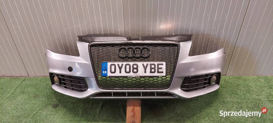 ZDERZAK PRZÓD KOMPLETNY AUDI A4 B8 LAK LY7G Międzychód