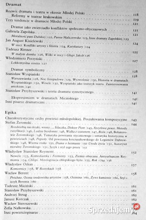 Młoda polska Literatura kl 3 szkoły średniej Chełm sprzedam
