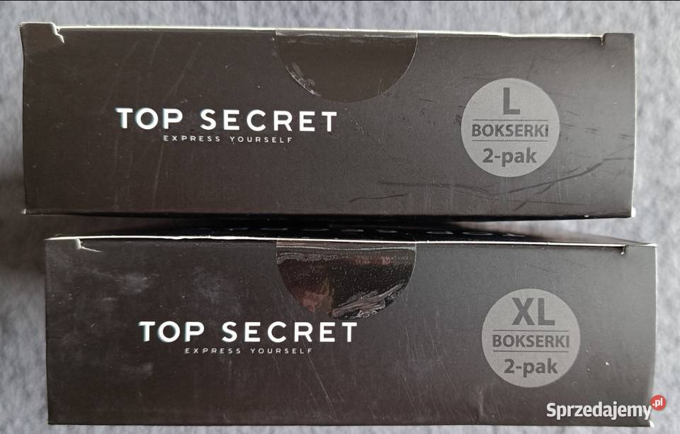 TOP SECRET bokserki męskie 2pak rozmiar XL 9498 szary/srebrny Bielizna Ełk