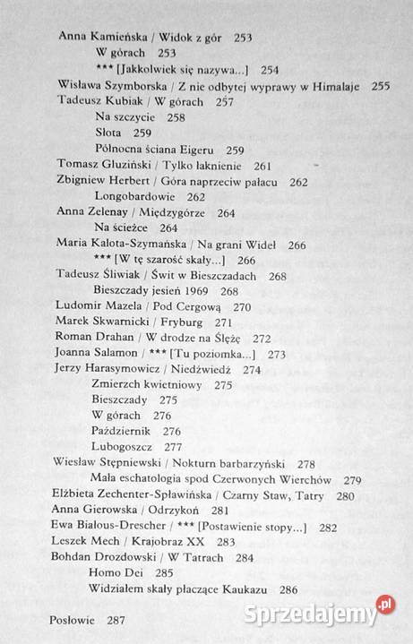 Strofy o górach Antologia Jacek Kolbuszewski Chełm
