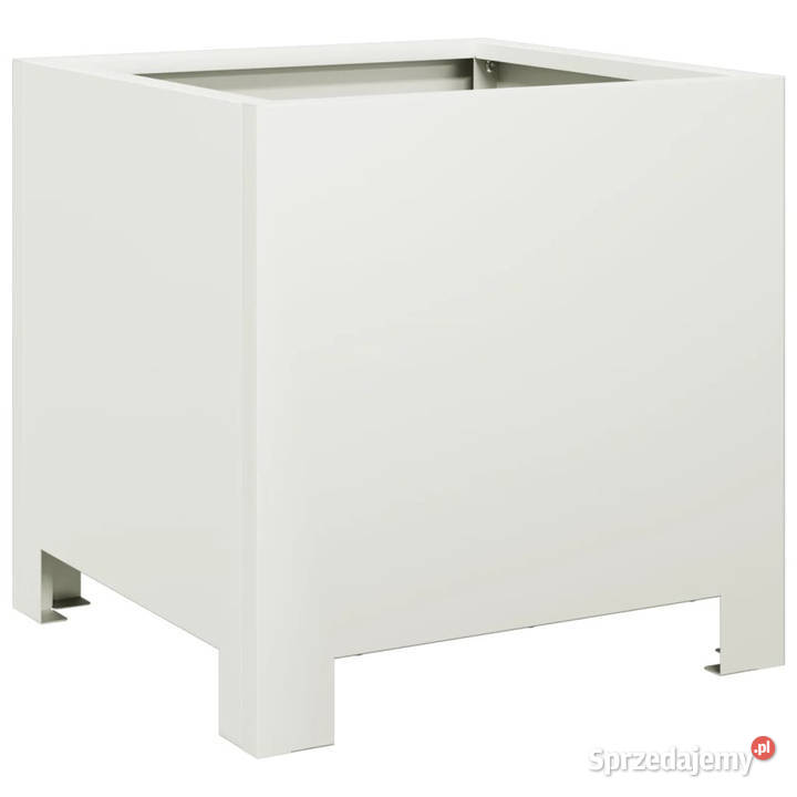 Donice ogrodowe 2 białe 30x30x30 stalowe Warszawa