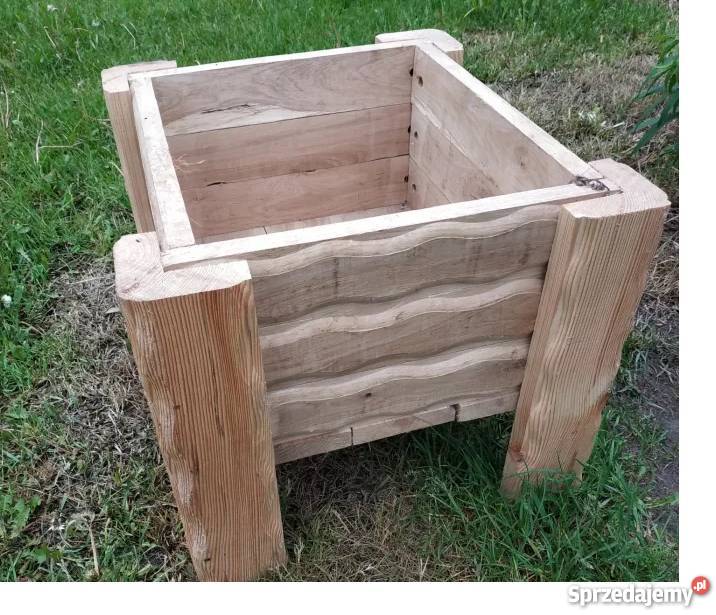 Donica drewniana na kwiaty Akcesoria meblowe Łuków