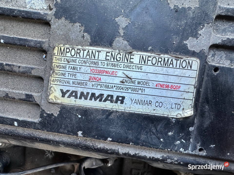 wózek widłowy silnik 4cylindrowy YANMAR 4TNE98 Działoszyn