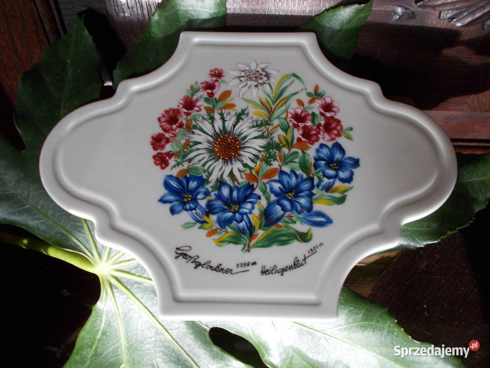 Porcelanowy Obrazek Alpejskie Kwiaty Vintage zachodniopomorskie Szczecin