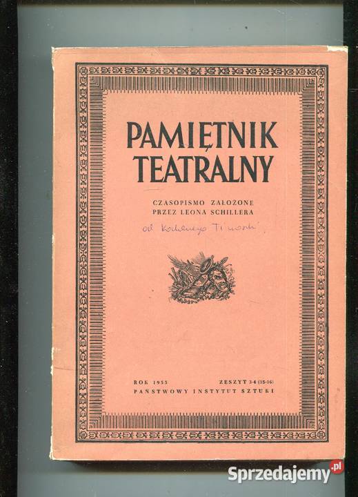 Pamiętnik Teatralny 1955 Zeszyt 34 zachodniopomorskie Szczecin