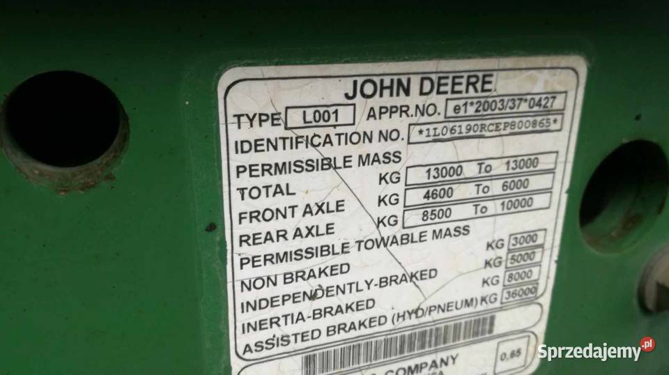 John Deere 6190r Ciągniki wielkopolskie sprzedam