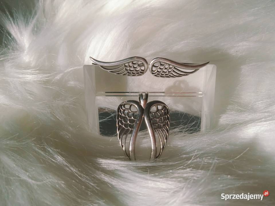 Srebrne skrzydełka komplet biżuteria pomorskie Miastko sprzedam