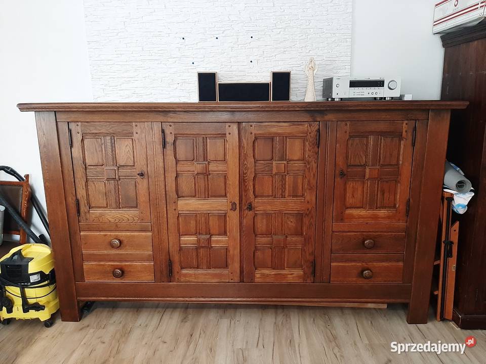 Duża drewniana dębowa komoda mazowieckie Kępa sprzedam