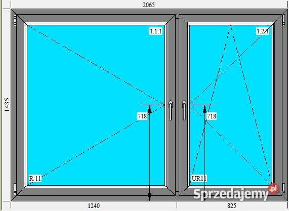 OKNO PCV 2065 x 1435 ANTRACYT ZEWNĄTRZ Łask