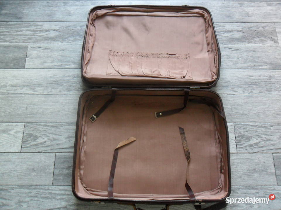 Walizka skórzana z roku 1974 kupiona w Poznaniu Świdnica Polska