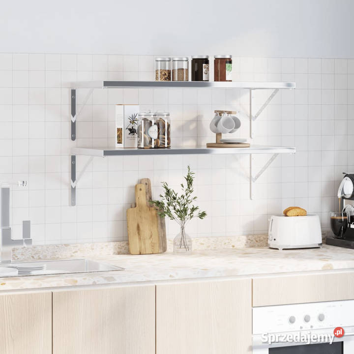 Wsporniki do półek 4 40x25x25 srebrna stal Warszawa sprzedam