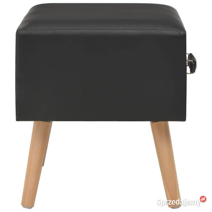 Szafka nocna czarna 40x35x40 sztuczna skóra mazowieckie Warszawa