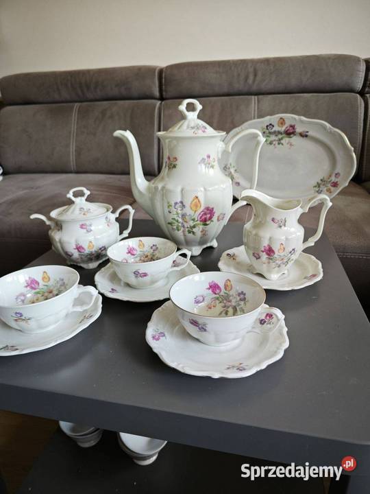 Sprzedam Zestaw kawowy Porcelana i szkło łódzkie Łódź