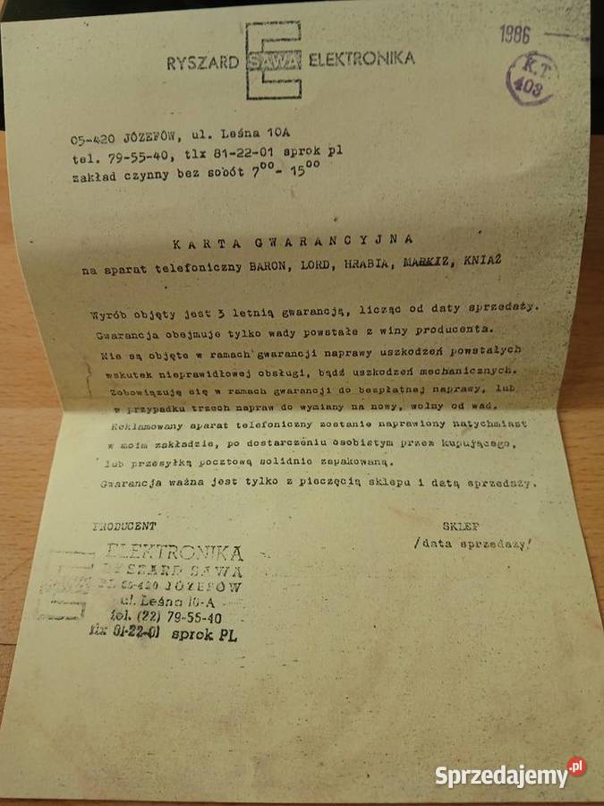 Polski telefon w stylu Design Kraków