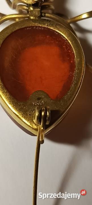 Broszka Bursztyn Pająk vintage Białystok