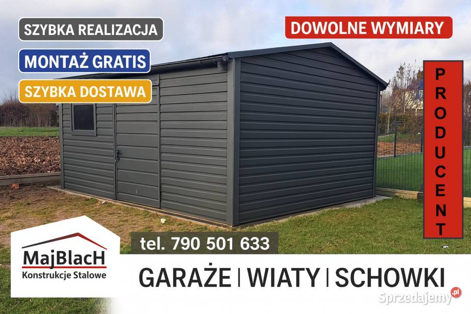 Grafit Garaż Blaszany na działkę Wiatka Garaże 396zł/m2 Jasło sprzedam