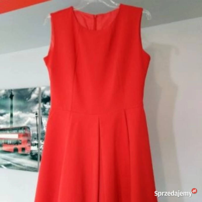 Czerwona koktajlowa sukienka ML stan idealny śląskie Częstochowa