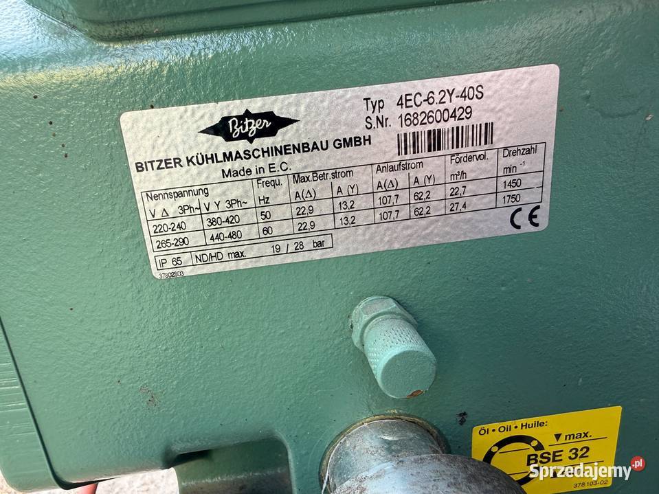 Zestaw 2 x sprężarka Bitzer 4EC62Y40S 24 kW Magazynowanie Paczków