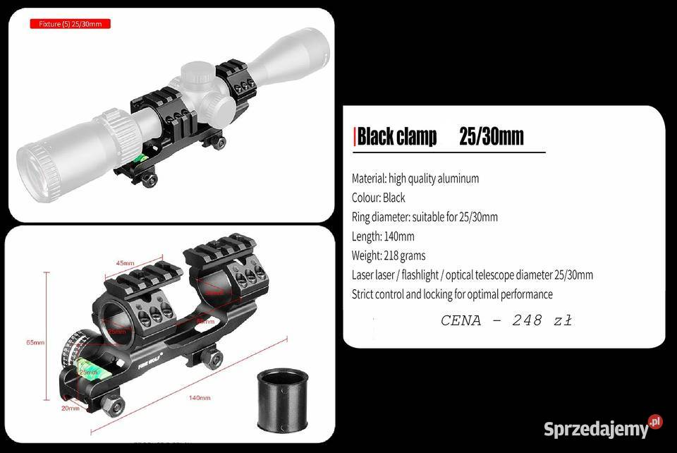 Montaż lunety jednoczęściowy FIRE WOLF ze Warszawa
