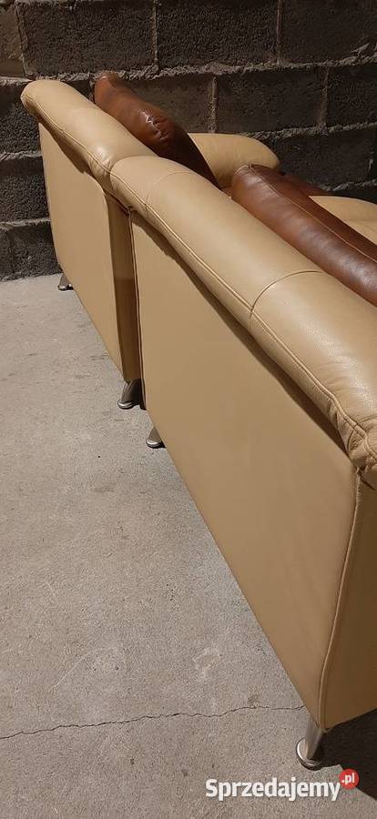 Skórzane fotele plus ława dowóz Brzeźnica