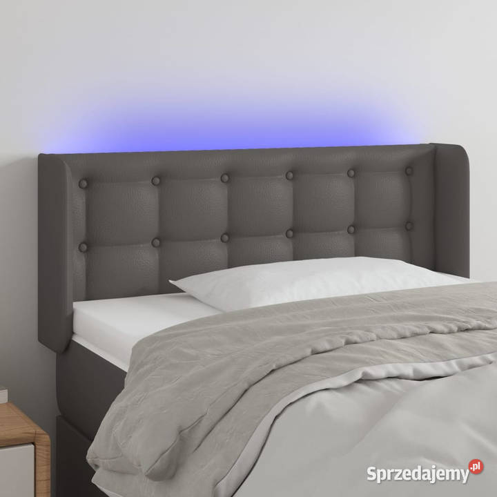 Zagłówek do łóżka z LED szary 83x16x7888 Warszawa sprzedam