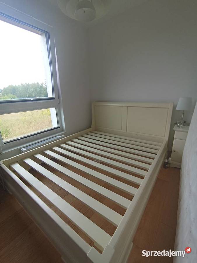 Stylowe lóżko z litego drewna 214cm Gdańsk