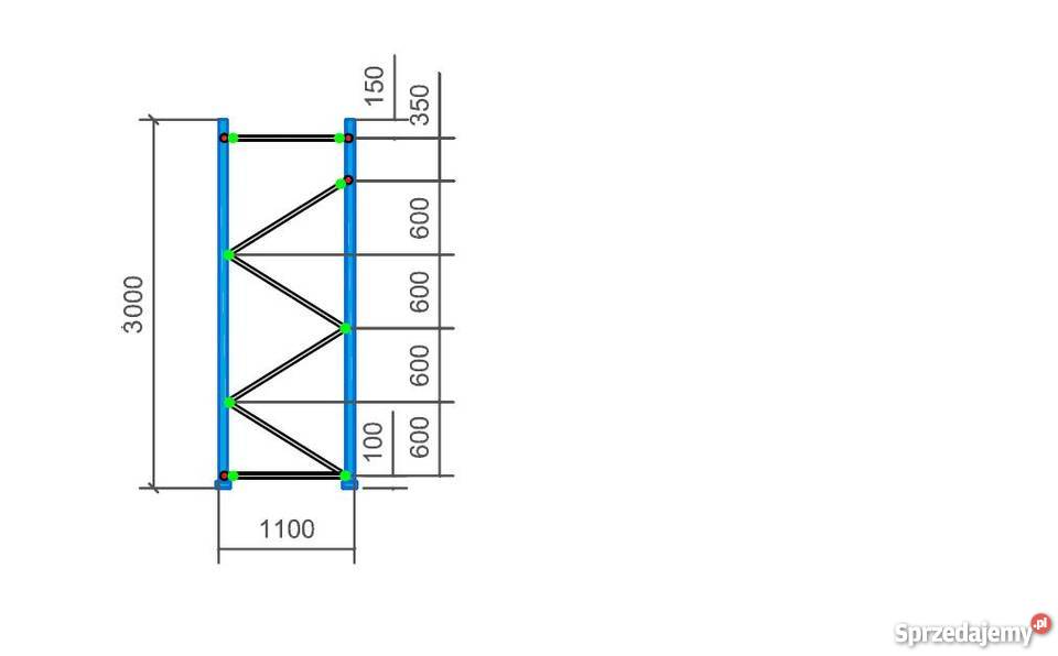 Regał paletowy 3m zestaw 18 miejsc paletowych Siedlce