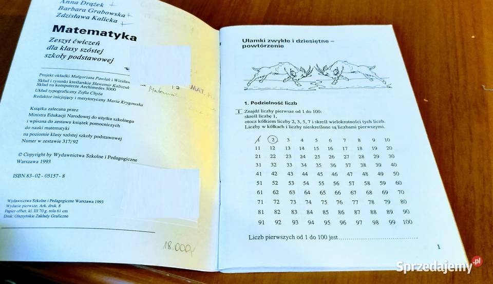 Matematyka 6 zeszyt ćwiczeń Drążek Grabowska miękka Gdańsk