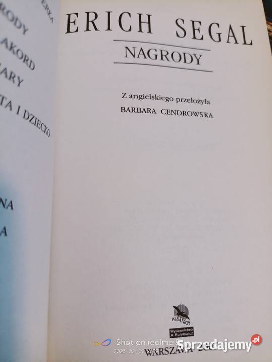 Segal książki Nagrody pierwsze wydanie mazowieckie
