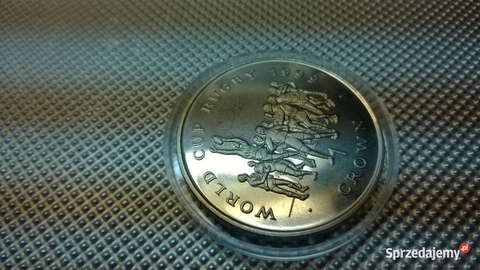 MONETA Wyspa Man 1 korona 1999 Puchar Świata w Warszawa sprzedam