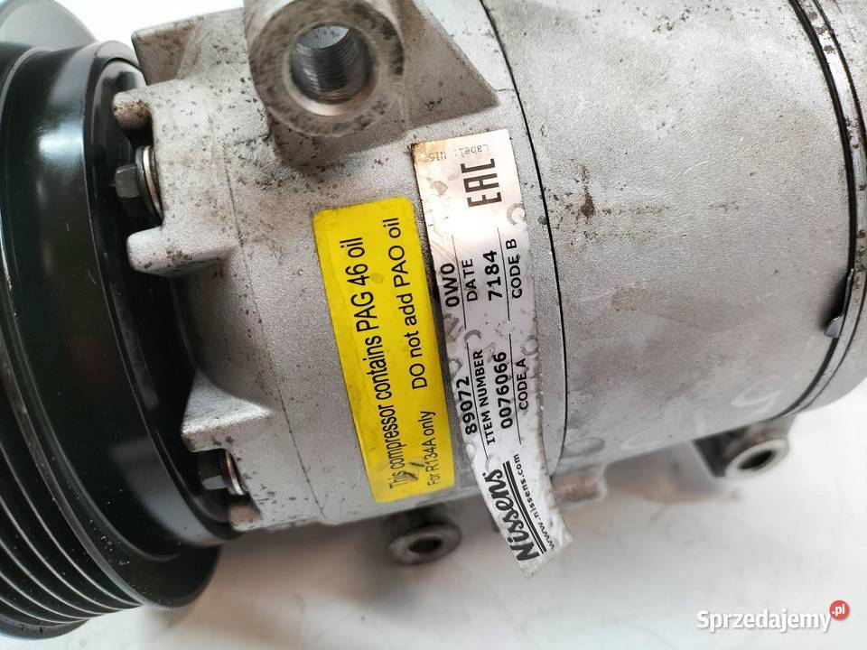SPRĘŻARKA KLIMATYZACJI 15 DCI Renault Megane II Rok produkcji 2008 Kompresory klimatyzacji