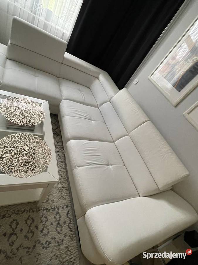 Sofa kanapa skórka biała sprzedam