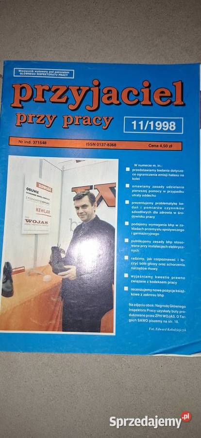 Kolekcjonerski Przyjaciel Pracy 111998 BHP Łęczyca