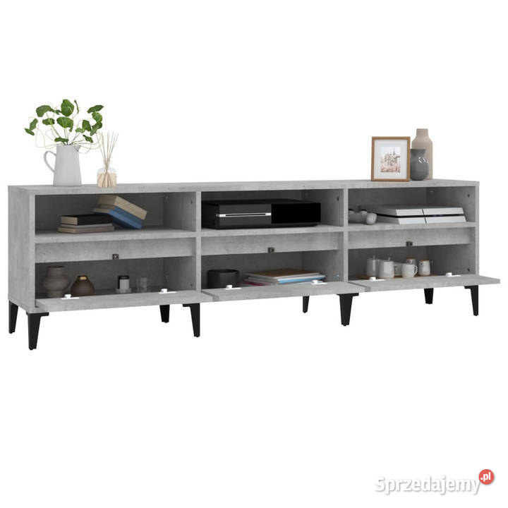Szafka pod TV szarość betonu 150x30x445 WM831921 Warszawa sprzedam