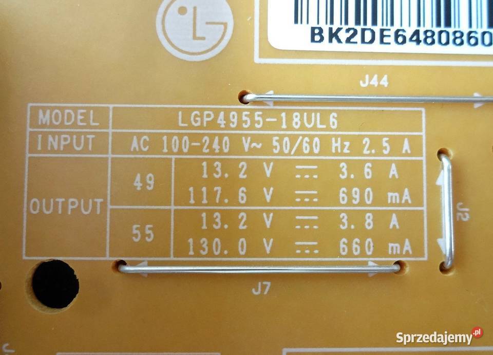 LG 49SK8100PLA UHD zasilacz LGP4955186 Szczecin sprzedam