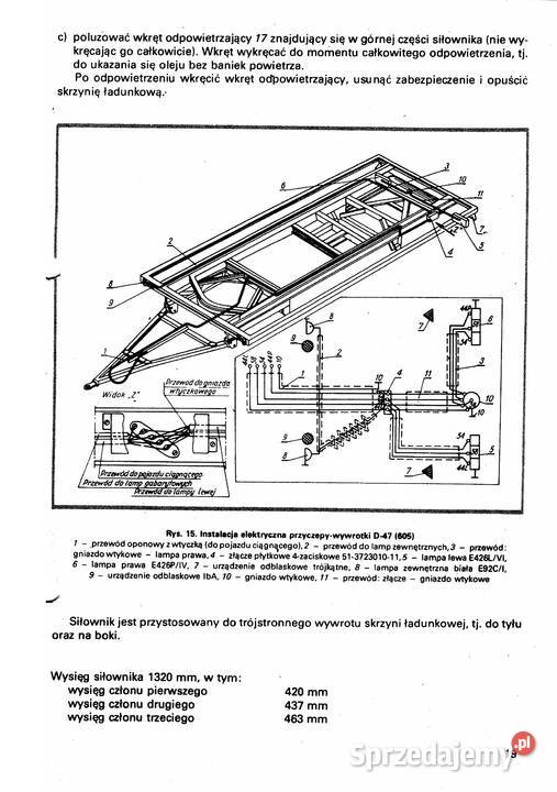 Instrukcja obsługi przyczepy Autosan d 46 d47 Pozostałe Stalowa Wola
