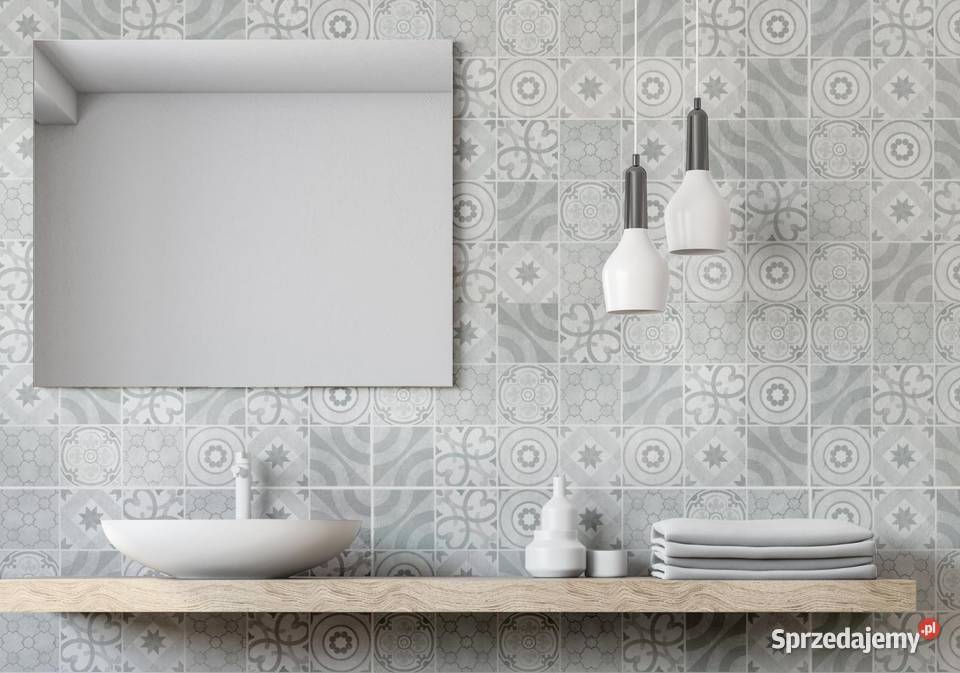 Panel ścienny SPC Grey Patchwork 3895 SAL Wykończenie mazowieckie